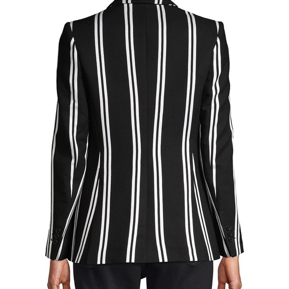 Maje Striped Blazer Black and White Pinstriped - Picture 5 of 15